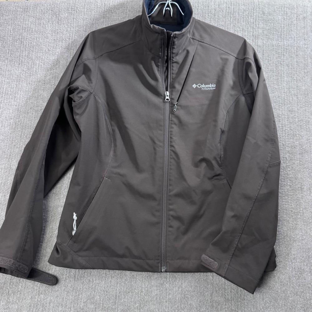 Columbia Titanium Interchange Brown Softshell Jacket Coat Womens Medium